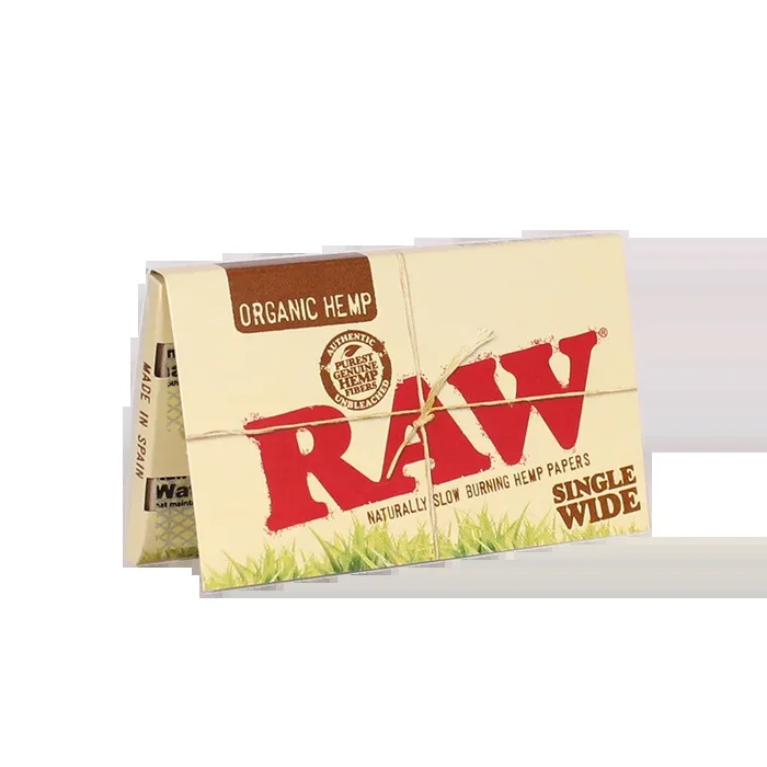 RAW- ORGANIC HEMP- SINGLE WIDE PAPERS