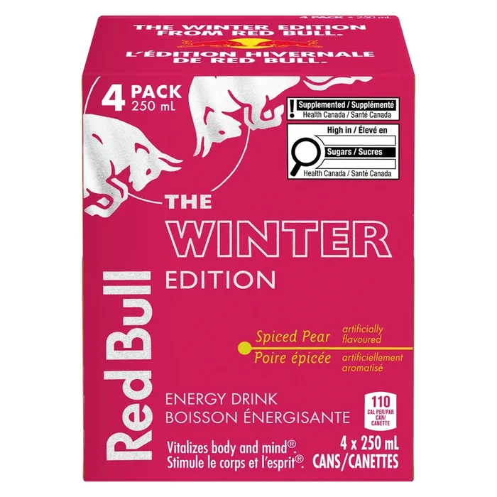Red Bull Energy Drink Spiced Pear, 4-Pack, 250 ml