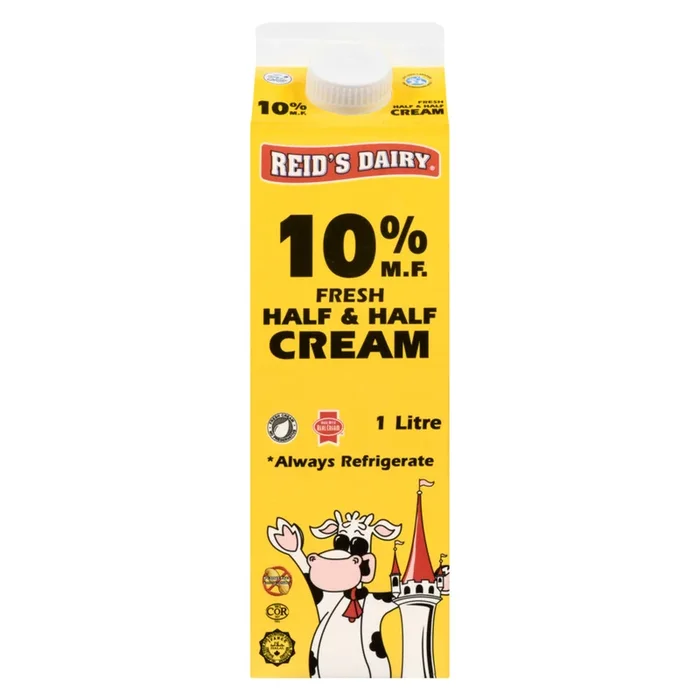 Reid’s Dairy Fresh Half & Half Cream 10 % M.F., 1 L
