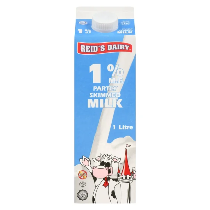Reid’s Dairy Partly Skimmed Milk 1% M.F., 1-L