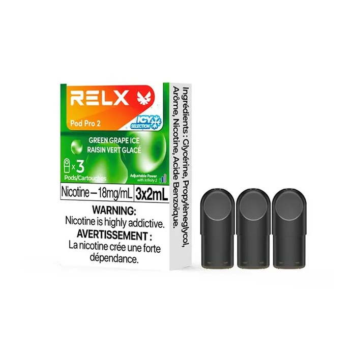 RELX Pod Pro 2 – Green Grape Ice (3 Pack)