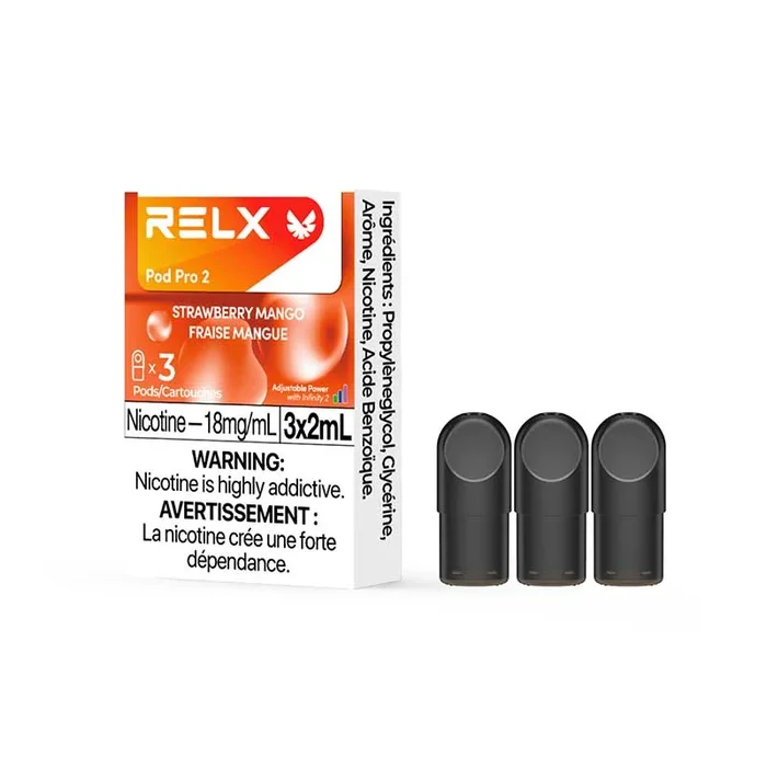 RELX Pod Pro 2 – Strawberry Mango (3 Pack) (ON)