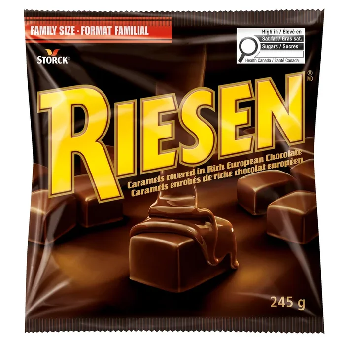 Riesen Caramels Covered in Rich European Chocolate Family Size, 245 g
