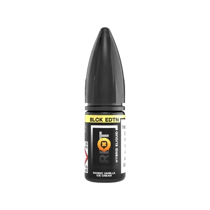 Riot Squad BLACK Edition Mango Vanilla Ice Cream Nic Salt 10ml