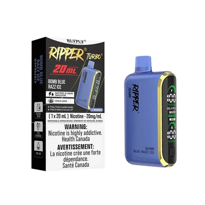 Ripper Turbo 3 30K Disposable – Bomb Blue Razz Ice (ON)