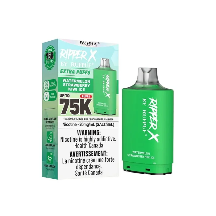 Ripper X Pod by Rufpuf 75K – Watermelon Strawberry Kiwi Ice