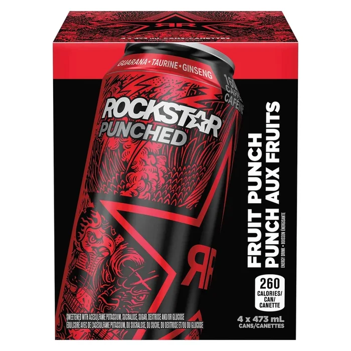 Rockstar Punched, 4-Pack, 473-mL