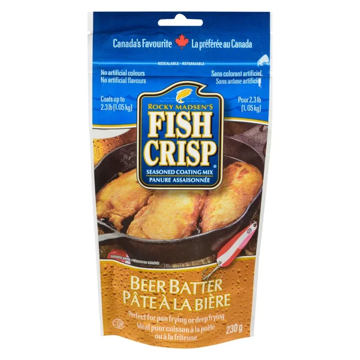 Rocky Madsen’s Fish Crisp Seasoned Coating Mix Beer Batter, 230-g