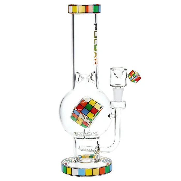 Rubik’s Cube Percolator Bubble Base Glass Bong