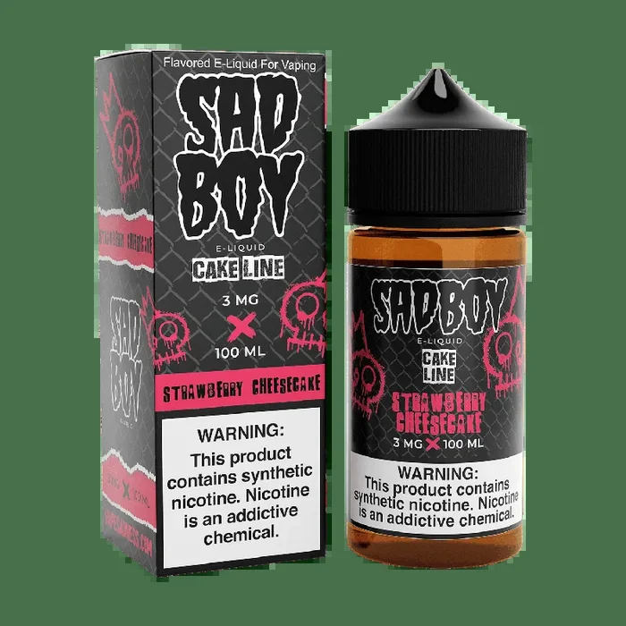 SADBOY E-Liquid – Strawberry Cheesecake 100ML – Cake Line Series