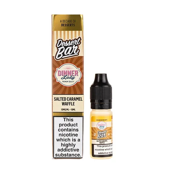 Salted Caramel Waffle Nic Salt E-Liquid by Dinner Lady Dessert Bar Salts
