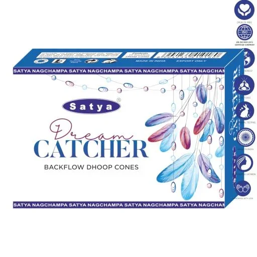 Satya Backflow Cones – Dream Catcher Backflow Dhoop Incense 10 Cones