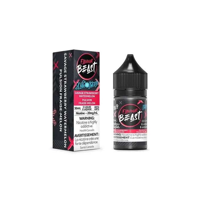 Savage Strawberry Watermelon Iced Salt by Flavour Beast E-Liquid (AB)