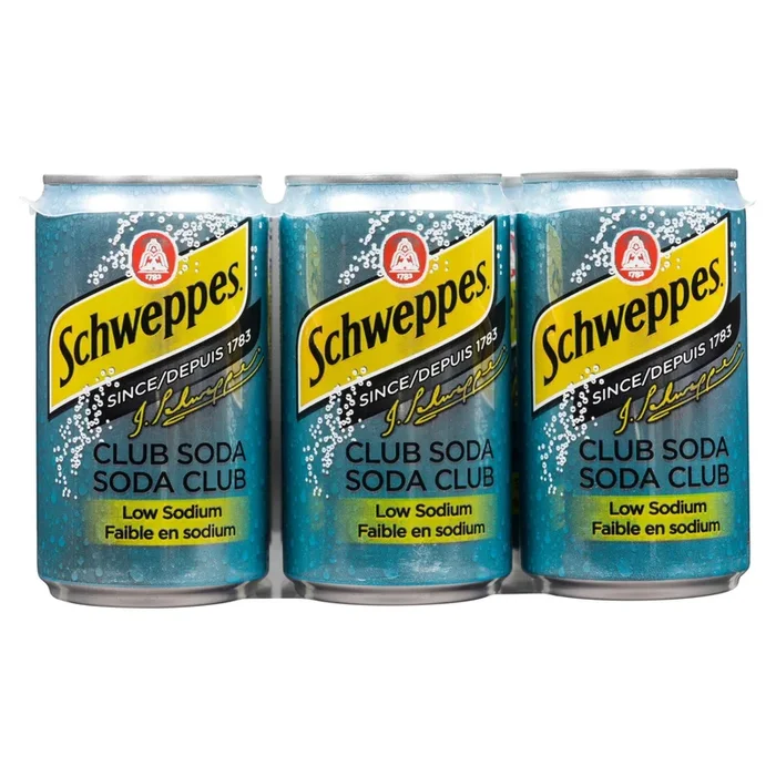 Schweppes Club Soda, 6-Pack, 222-ml