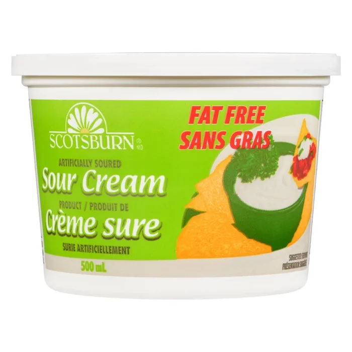 Scotsburn Fat Free Sour Cream, 500-mL