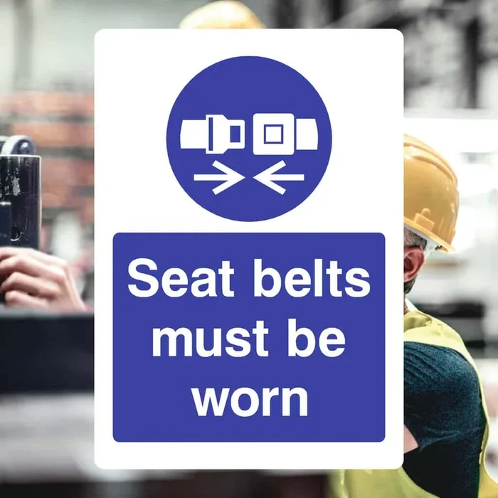 Seat Belts Must Be Worn Safety Sticker