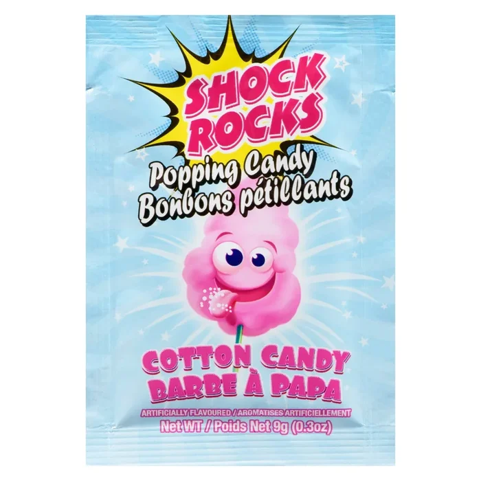 Shock Rocks Popping Candy Cotton Candy, 9-g