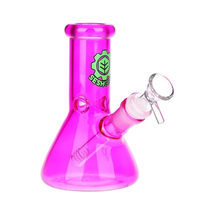 Shorty Beaker Color Glass Bong – 5.75″