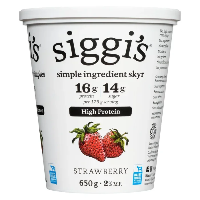 Siggi’s Simple Ingredient Skyr Strawberry 2% M.F., 650 g