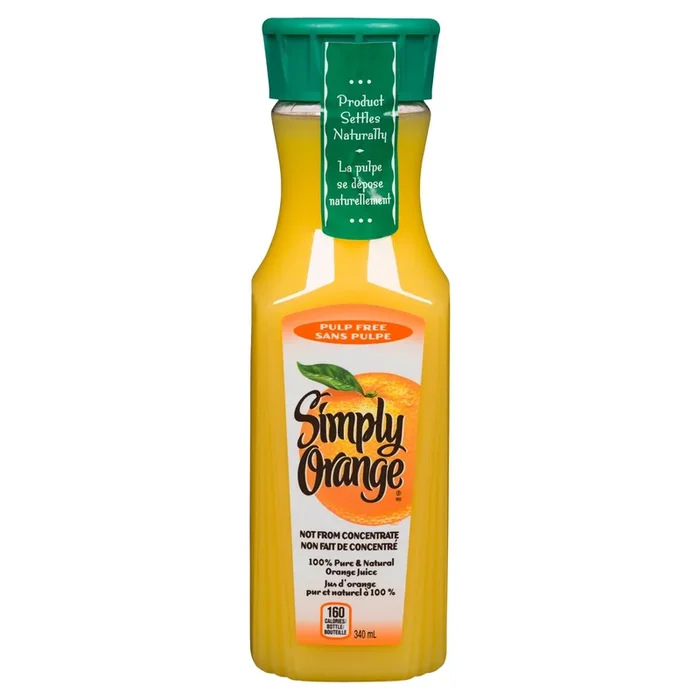 Simply Orange 100% Pure and Natural Pulp Free Orange Juice – 340ml