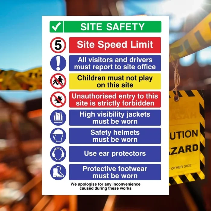 Site Safety Sign – 5 MPH Speed Limit