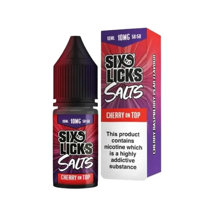 Six Licks Cherry on Top 10ml Nic Salt E-liquid