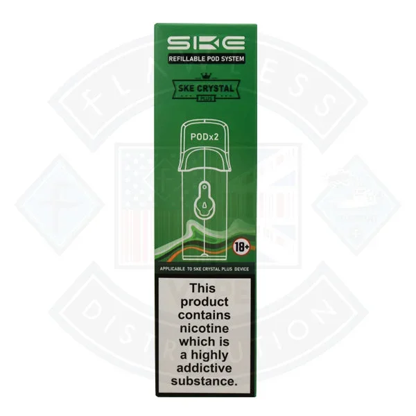 SKE Refillable (EMPTY) Crystal Plus Pods 2pcs