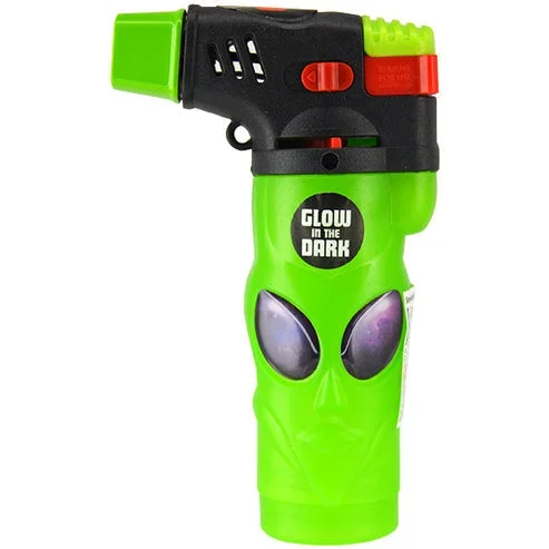SMOKEZILLA- GREEN GLOW-IN-THE-DARK ALIEN XXL TORCH LIGHTER