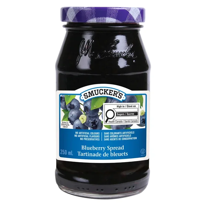 Smucker’s Pure Blueberry Jam, 250 ml