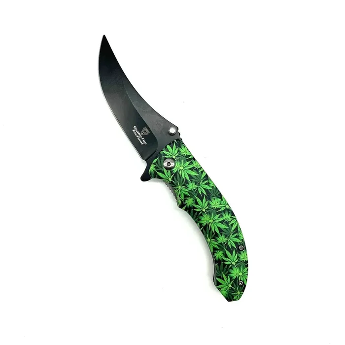 Snake Eye – 8.27″ Foldable Pocket Knife – Leaf