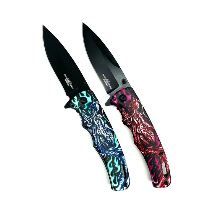 Snake Eye – 8.5″ Foldable Pocket Knife – Fire Breather