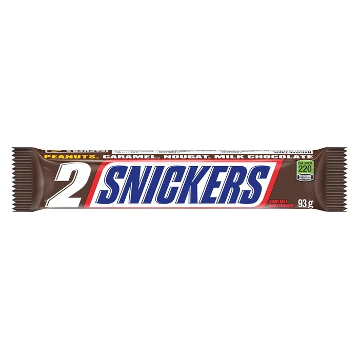 Snickers Candy Bar, 2-Pack, 93 g