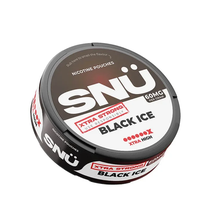 SNU Black Ice Nic Pouches by Bar Juice – 45mg / Pouch