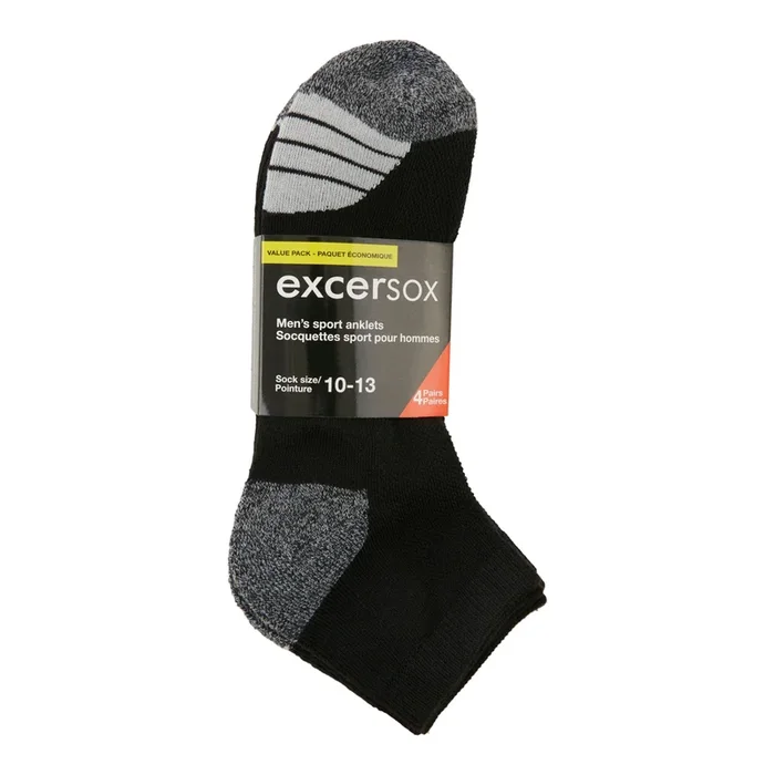 Socquettes Excersox pour hommes, emb. de 4 paires