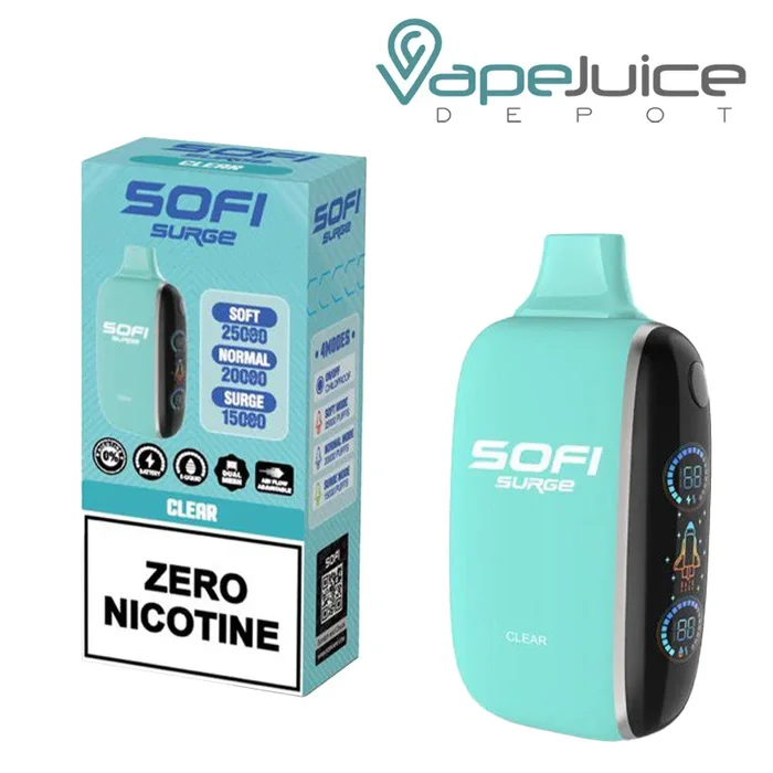 SOFI Surge 25000 Zero Nicotine Clear Disposable