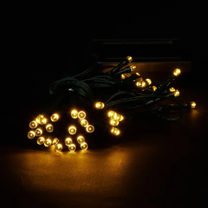 Solar Living 50 LED Solar Powered String Lights, Warm White, 19-ft.