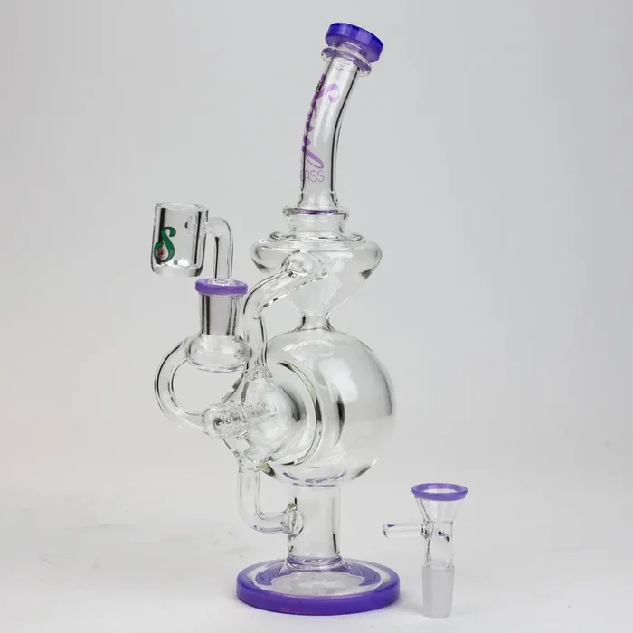 Soul Glass – 9″ 2-in-1 Recycler Bong