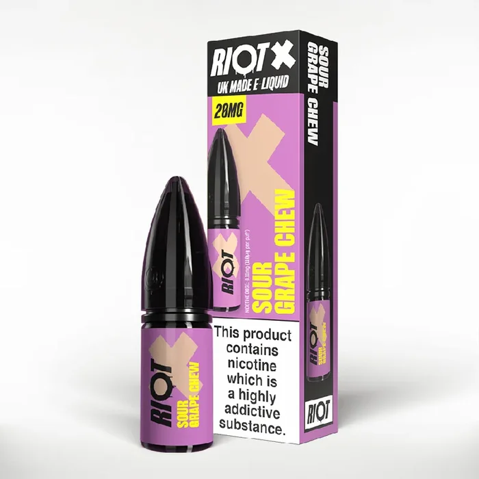 Sour Grape Chew Nic Salt E-Liquid by Riot X