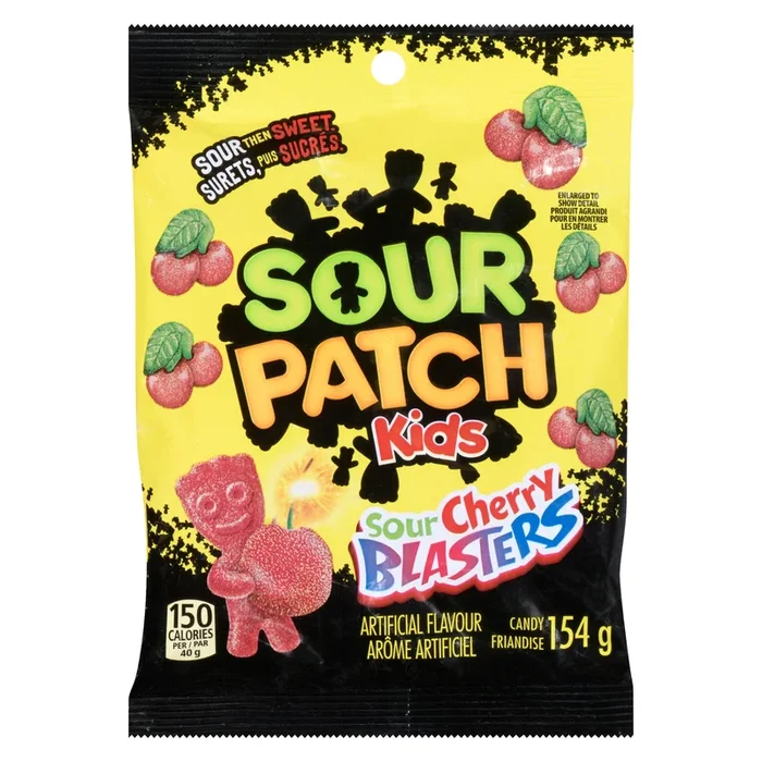 Sour Patch Kids Candy Sour Cherry Blasters, 154 g