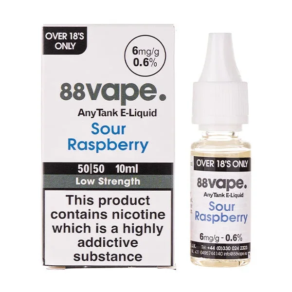 Sour Raspberry 50/50 E-Liquid by 88Vape