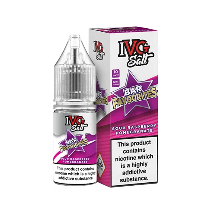 Sour Raspberry Pomegranate 10ml Nic Salt E-Liquid by IVG Bar Favourites