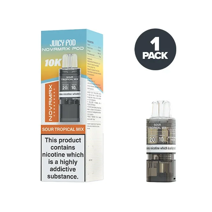 Sour Tropical Mix Juicy Pod Novamax 10K Prefilled Pods