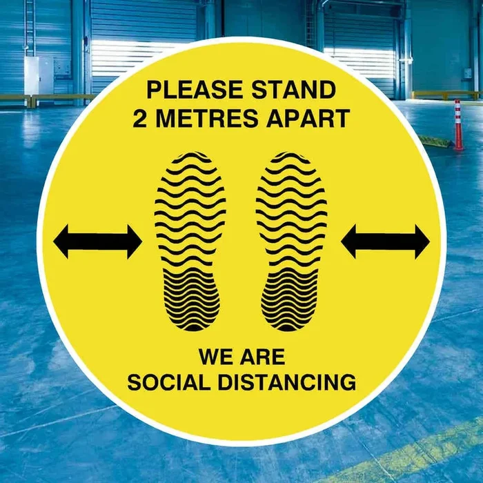 Stand 2 Metres Apart Floor Sticker