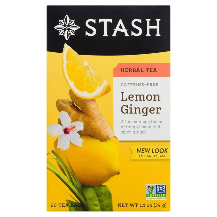 Stash Lemon Ginger Herbal Tea, 20-Tea Bags