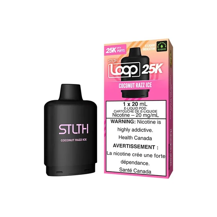 STLTH LOOP 25K Pod Pack – Coconut Razz Ice (ON)