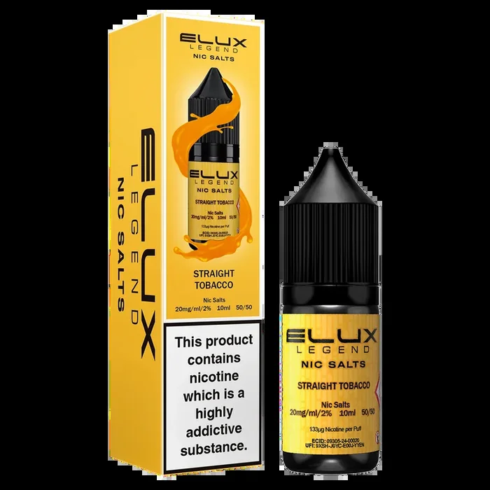 Straight Tobacco Nic Salt by Elux 10ml