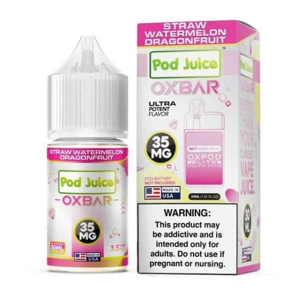 Straw Watermelon Dragonfruit – Pod Juice x OXBAR Salt 30mL