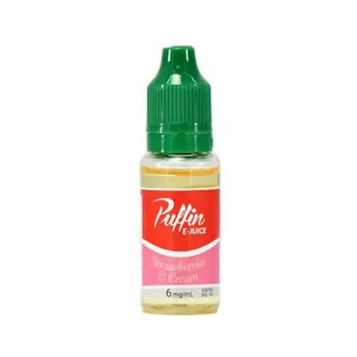 Strawberry & Cream E-Liquid by Puffin E-Juice