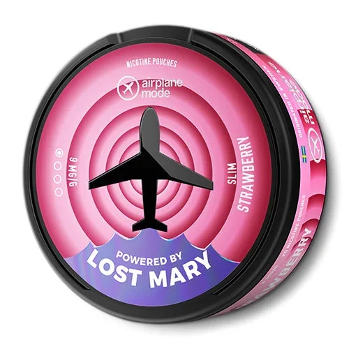 Strawberry Airplane Mode Nicotine Pouches by Lost Mary