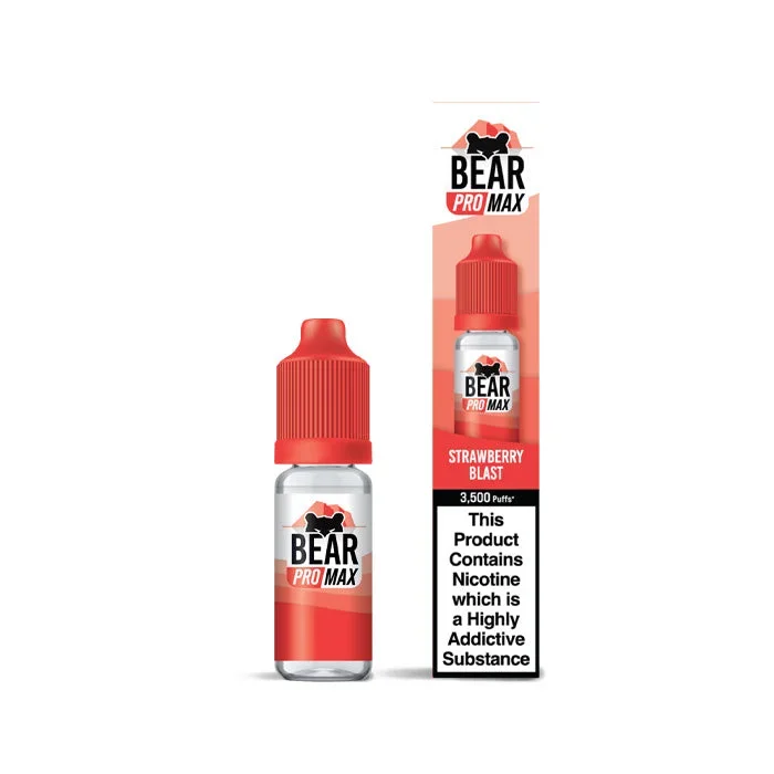 Strawberry Blast 10ml Nic Salt E-Liquid by Bear Pro Max 3500